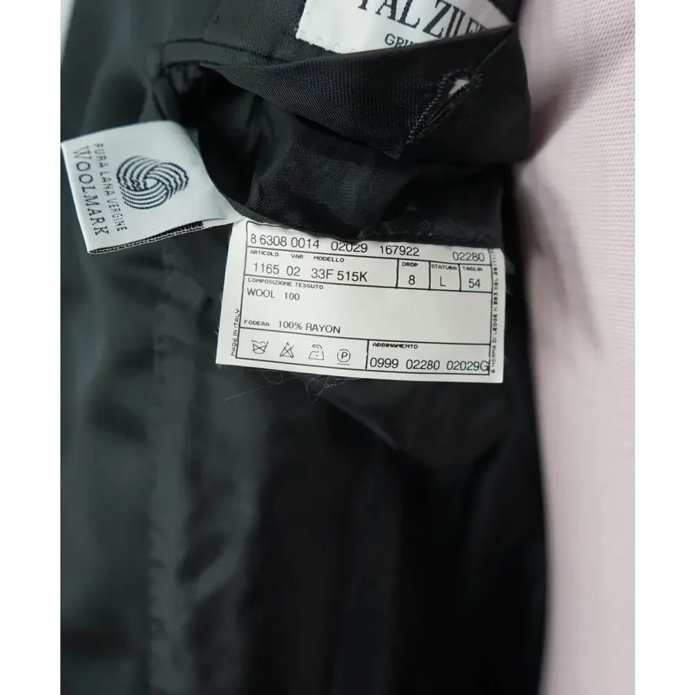 PAL ZILERI - *VINTAGE* Black Wool 3Btn Notch Lapel Tuxedo - 44L